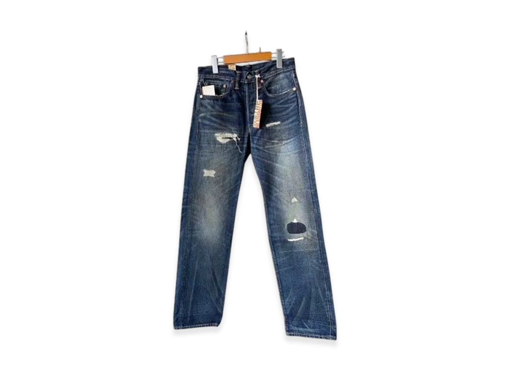 RRL Ralph Lauren Straght Leg-Full Length Straight 3x1 Selv Rht "Blue"