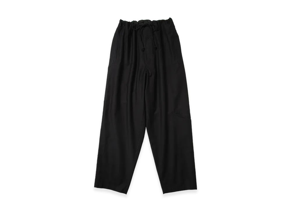 Yohji Yamamoto POUR HOMME Cotton Twill Pants With Knee Pocket "Black"