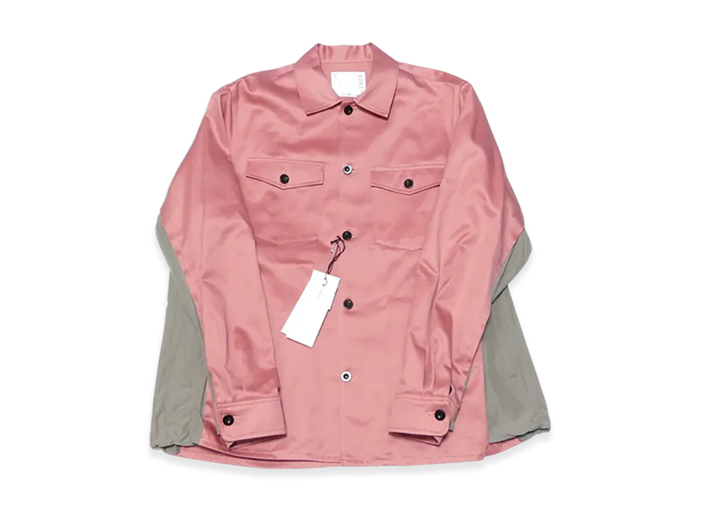 サカイ コットン チノ シャツ "ピンク"