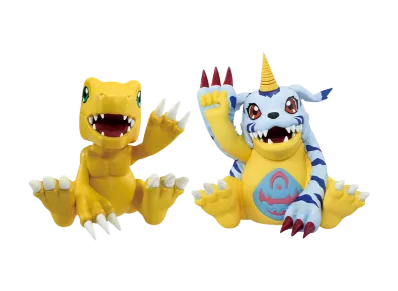 BANDAI "Ichiban Kuji" -"Digimon" Series -Collision of Light and Darkness-- C Prize Agumon & Gabumon set figure
