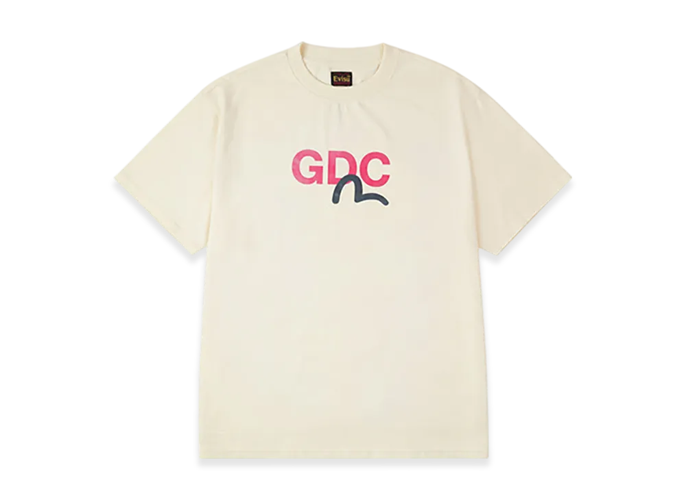 GDC x EVISU Dirty Washed Logo Tee "White"