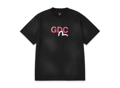 GDC x EVISU Dirty Washed Logo Tee "Black"