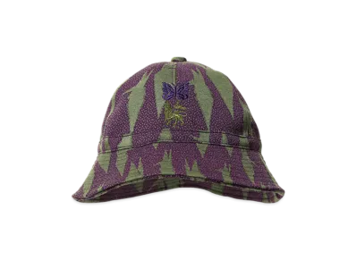 NEEDLES x Sasquatchfabrix. Bucket Hat "Origami Crane" "Purple/Green"