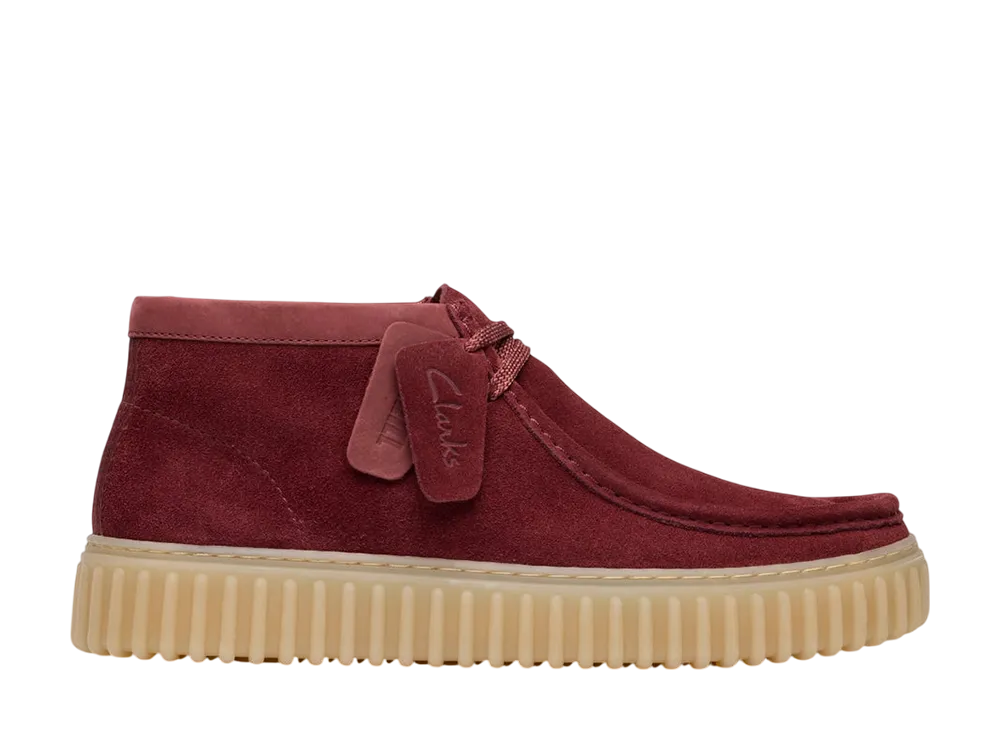 Clarks Torhill Hi "Wine Suede"