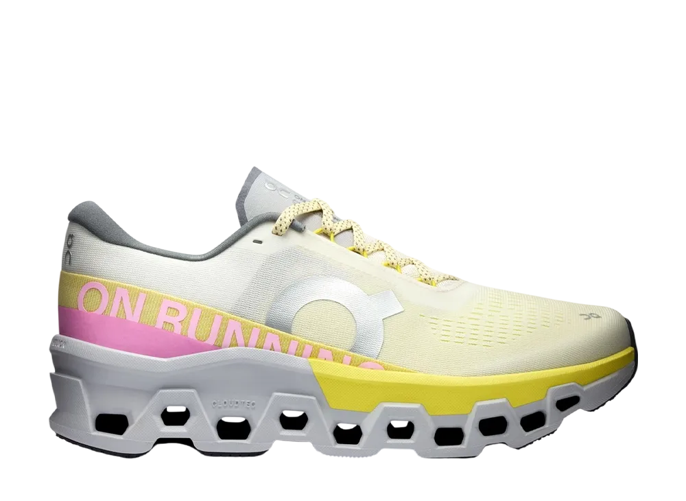 On Cloudmonster "Ivory/Lime"