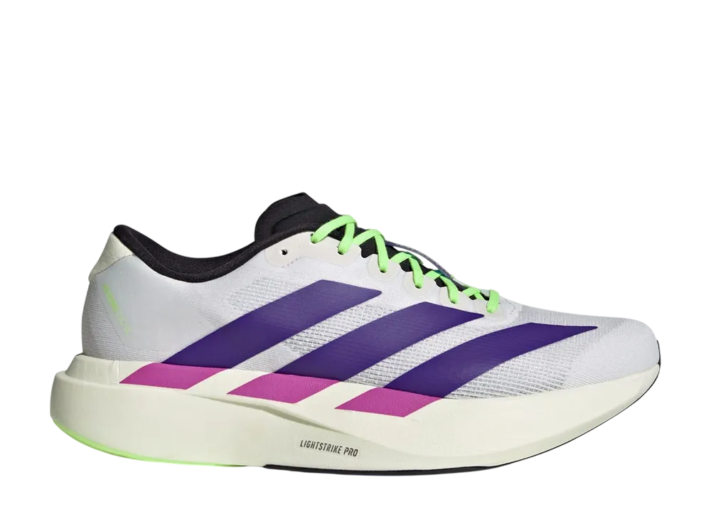 アディダス アディゼロ エヴォ SL "クラウドホワイト/カレッジパープル/ライムバースト"