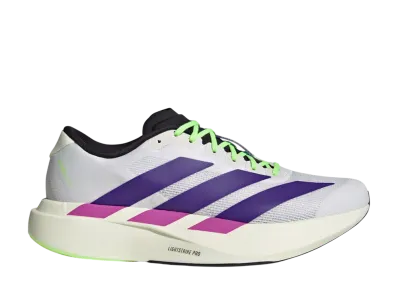 adidas Adizero EVO SL "Cloud White/Collegiate Purple/Lime Burst"