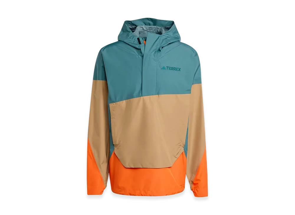 adidas Terrex Xploric 2.5-Layer Climaproof Anorak "Preloved Teal/Cardboard/Semi Impact Orange"