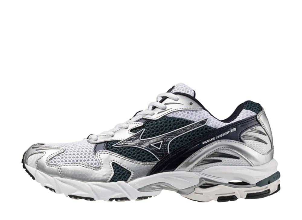 Mizuno Wave Rider 10 "White/Black/Green"
