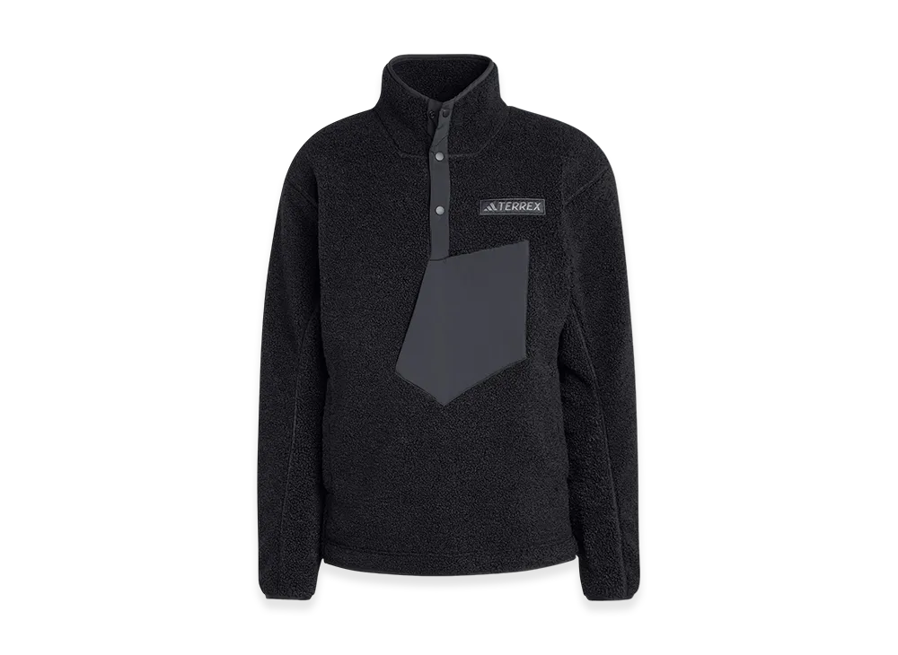 adidas Terrex Xploric High-Pile Fleece Pullover Sweatshirt "Black"