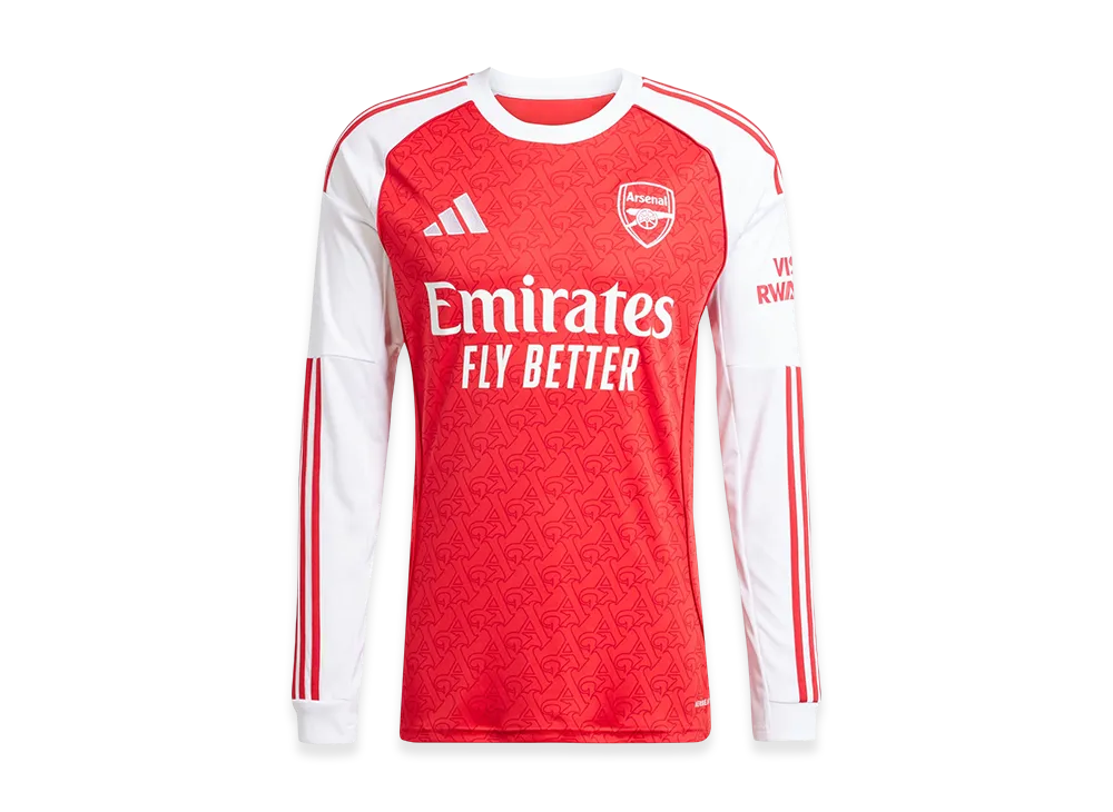 adidas Arsenal 25/26 Long-Sleeve Home Jersey "Better Scarlet/White"