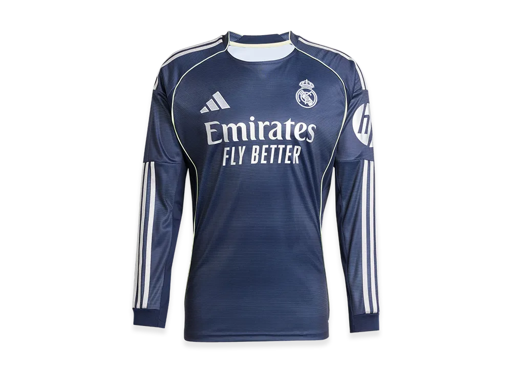 adidas Real Madrid 25/26 Long-Sleeve Away Uniform "Legend Ink"