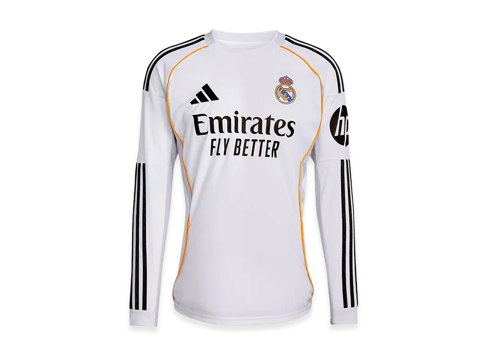 adidas Real Madrid 25/26 Long-Sleeve Home Uniform "White"