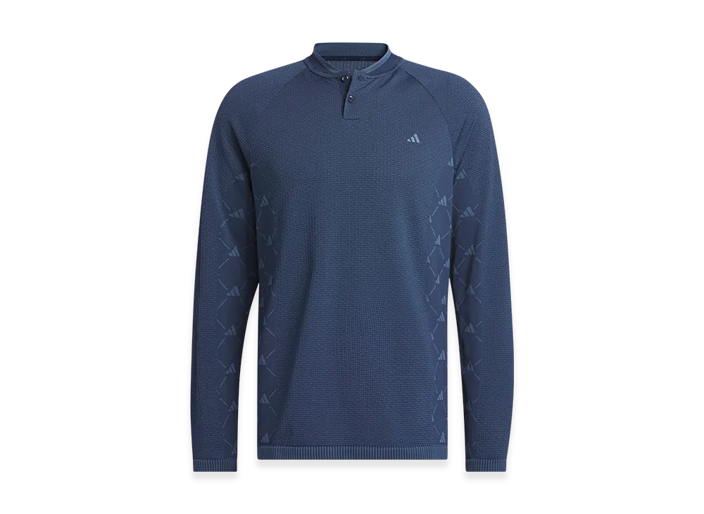 adidas Golf Primeknit Side Seamless Stand Collar Long Sleeve Shirt "Collegiate Navy"