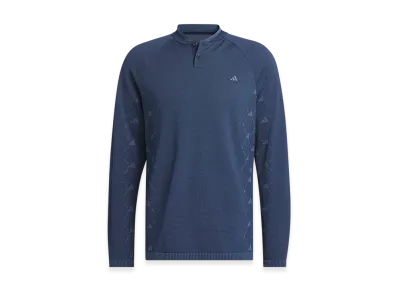 adidas Golf Primeknit Side Seamless Stand Collar Long Sleeve Shirt "Collegiate Navy"
