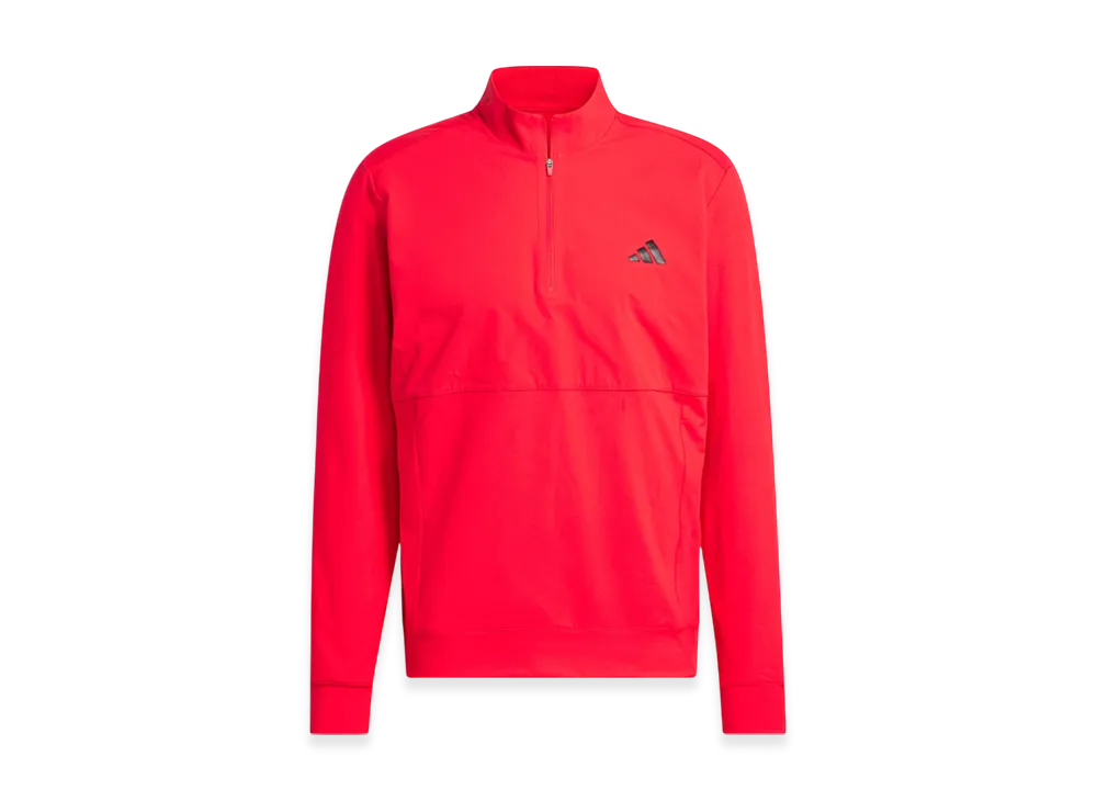 adidas Golf Adizero Fabric-Mix Long-Sleeve Half-Zip Jacket "Pure Ruby"