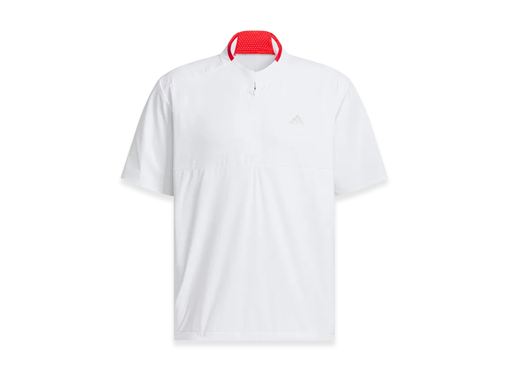 adidas Golf Adizero Water-Repellent Half-Zip Short-Sleeve Window "White"