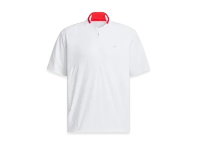adidas Golf Adizero Water-Repellent Half-Zip Short-Sleeve Window "White"