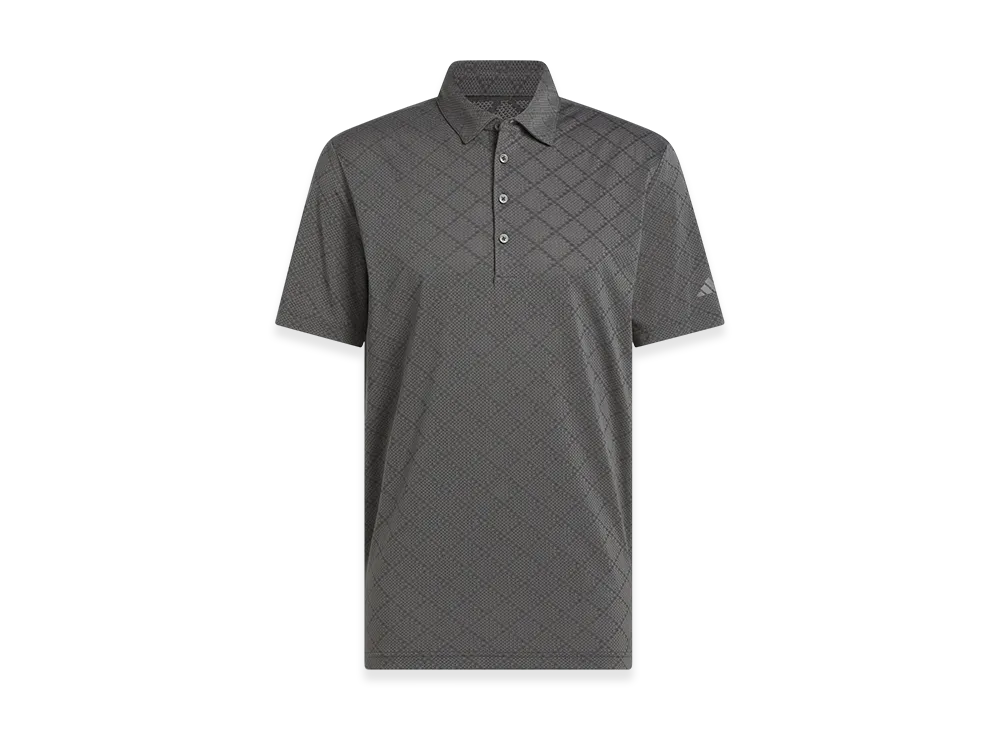 adidas Golf Ultimate365 Hounds Jacquard Polo Shirt "Carbon/Black"