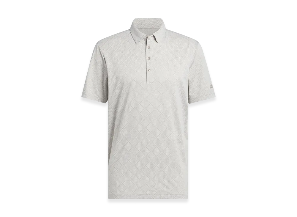 adidas Golf Ultimate365 Hounds Jacquard Polo Shirt "White/Putty Beige"