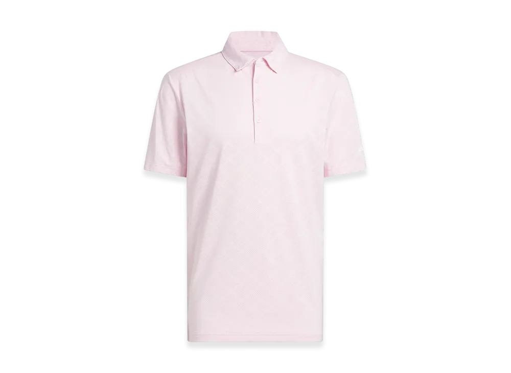 adidas Golf Ultimate365 Hounds Jacquard Polo Shirt "Clear Pink/White"