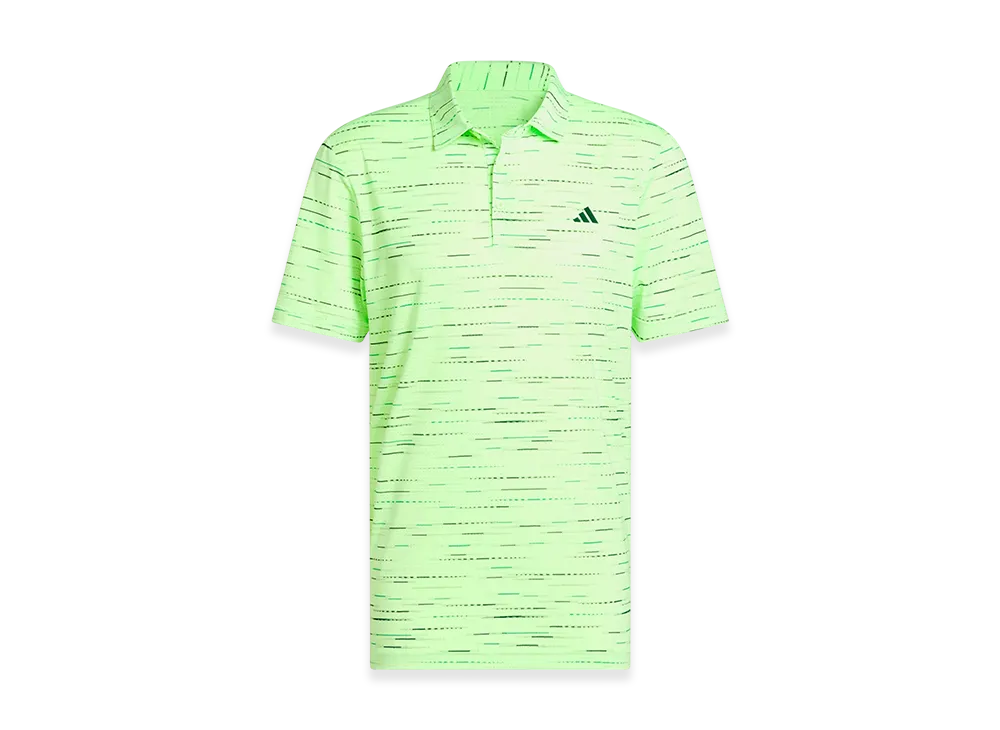 adidas Golf Ultimate365 Mesh Glimmer Print Polo Shirt "Lime Burst"
