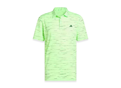 adidas Golf Ultimate365 Mesh Glimmer Print Polo Shirt "Lime Burst"