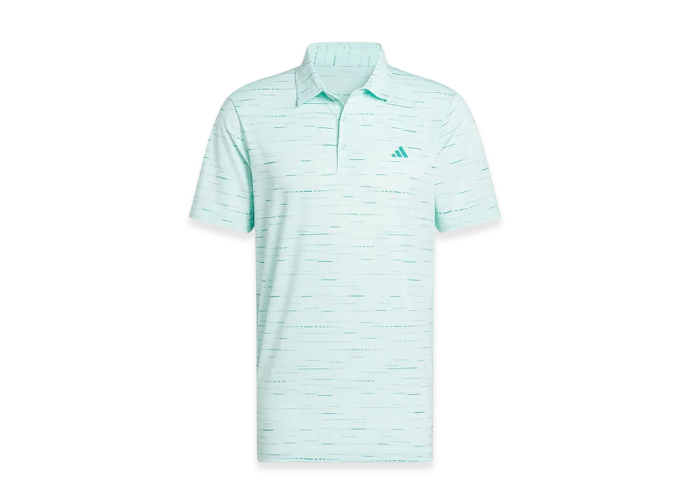 adidas Golf Ultimate365 Mesh Glimmer Print Polo Shirt "Aqua"