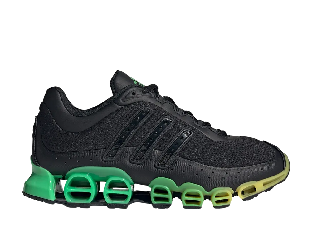 アディダスオリジナルス ウィメンズ メガライド "コアブラック/セミスクリーミンググリーン/イエロー"