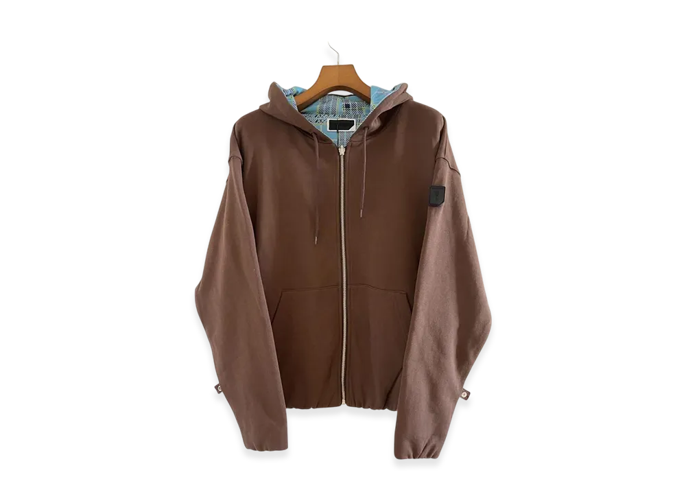 PHINGERIN Reversible Zip Hoodie Original Plaid "Brown"