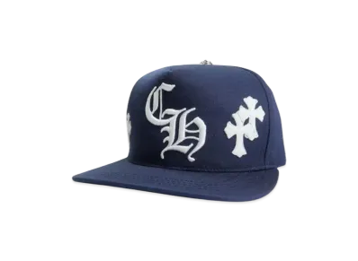 Chrome Hearts CH Hat Cross Patch Baseball Cap "Navy/White"