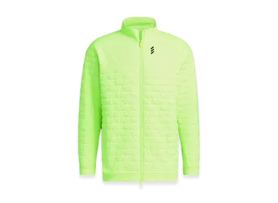 adidas Golf Codechaos Wind.Rdy Insulated Padded BOS Logo Quilted Jacket "Lucid Lemon"