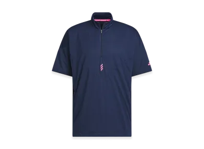 adidas Golf Codechaos Half-Zip Short-Sleeve Windbreaker "Collegiate Navy"