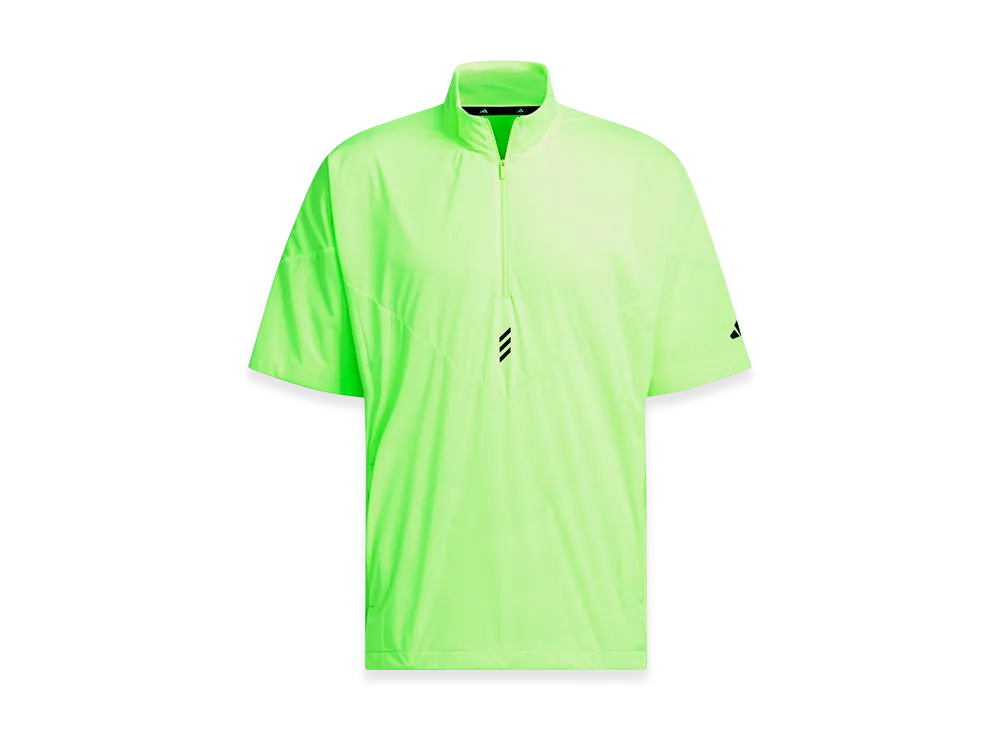 adidas Golf Codechaos Half-Zip Short-Sleeve Windbreaker "Lucid Lemon"