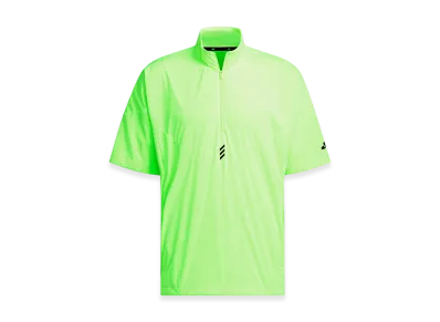 adidas Golf Codechaos Half-Zip Short-Sleeve Windbreaker "Lucid Lemon"