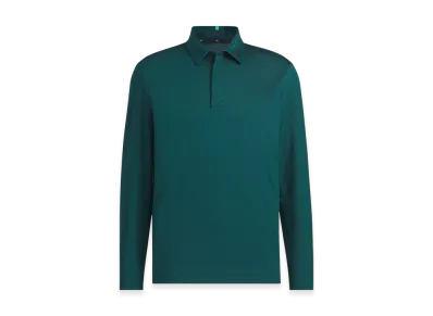 adidas Golf Jacquard Long-Sleeve Polo "Aurora Ivy"
