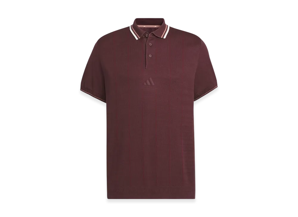 adidas Golf Beyond The Course Loose Fit Knit Short-Sleeve Polo "Aurora Ruby"