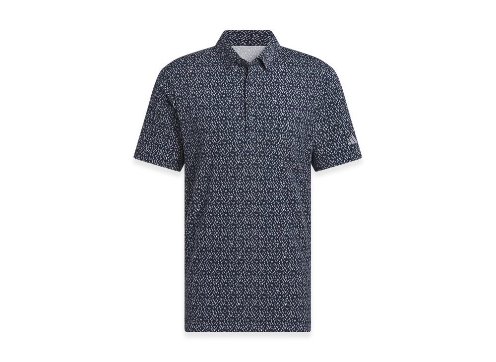 adidas Golf Micro Argyle Graphic SSBD Shirt "Collegiate Navy/Grey Three"
