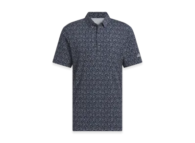 adidas Golf Micro Argyle Graphic SSBD Shirt "Collegiate Navy/Grey Three"