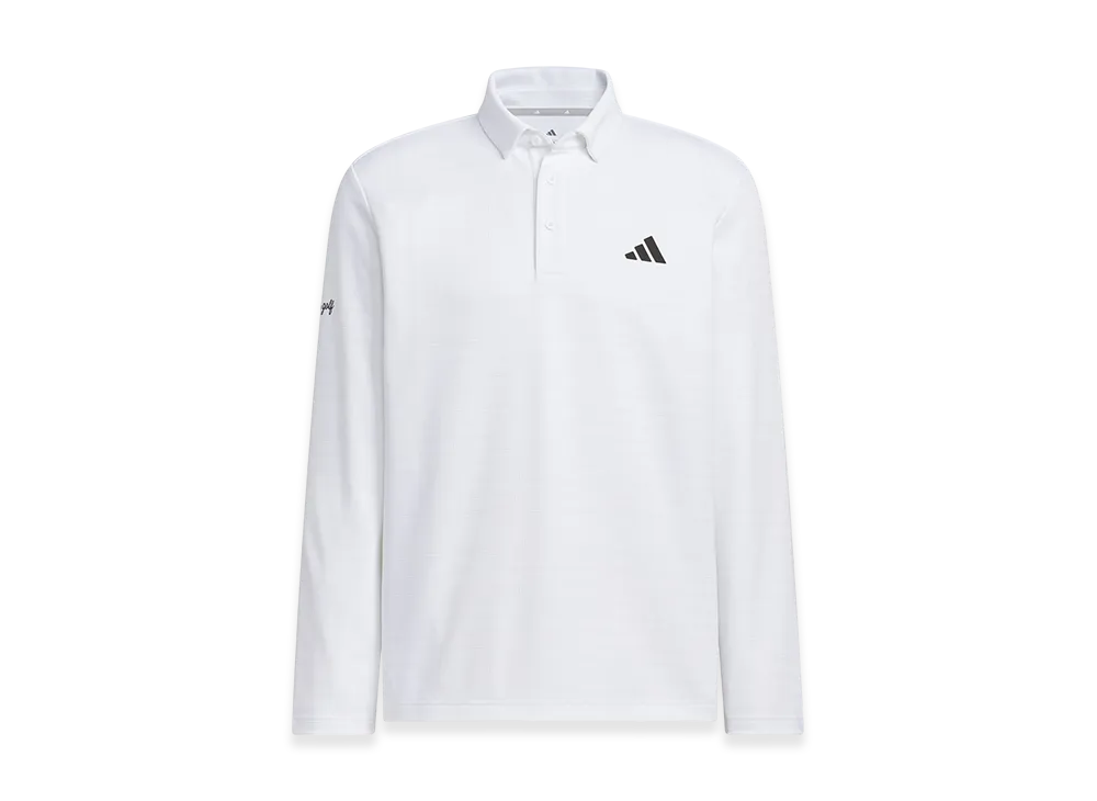 adidas Golf Monogram Long-Sleeve Polo Shirt "White"