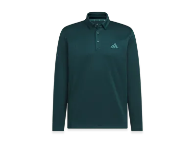 adidas Golf Monogram Long-Sleeve Polo Shirt "Aurora Ivy"