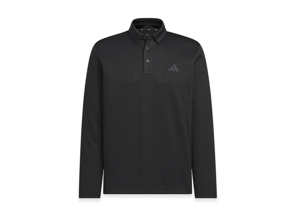 adidas Golf Monogram Long-Sleeve Polo Shirt "Black"