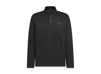 adidas Golf Monogram Long-Sleeve Polo Shirt "Black"