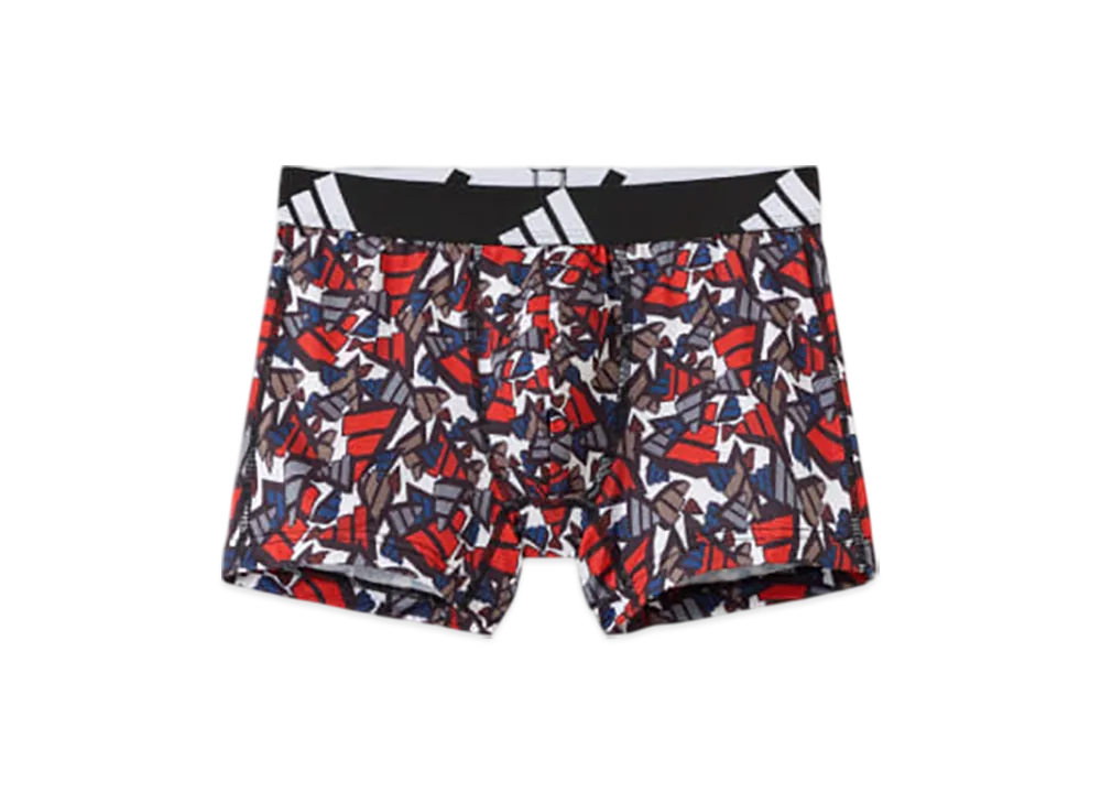 adidas Boxer Brief Logo Pattern "Red"