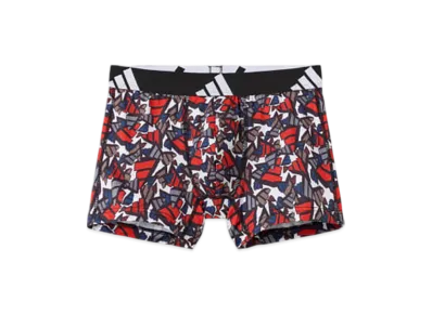 adidas Boxer Brief Logo Pattern "Red"