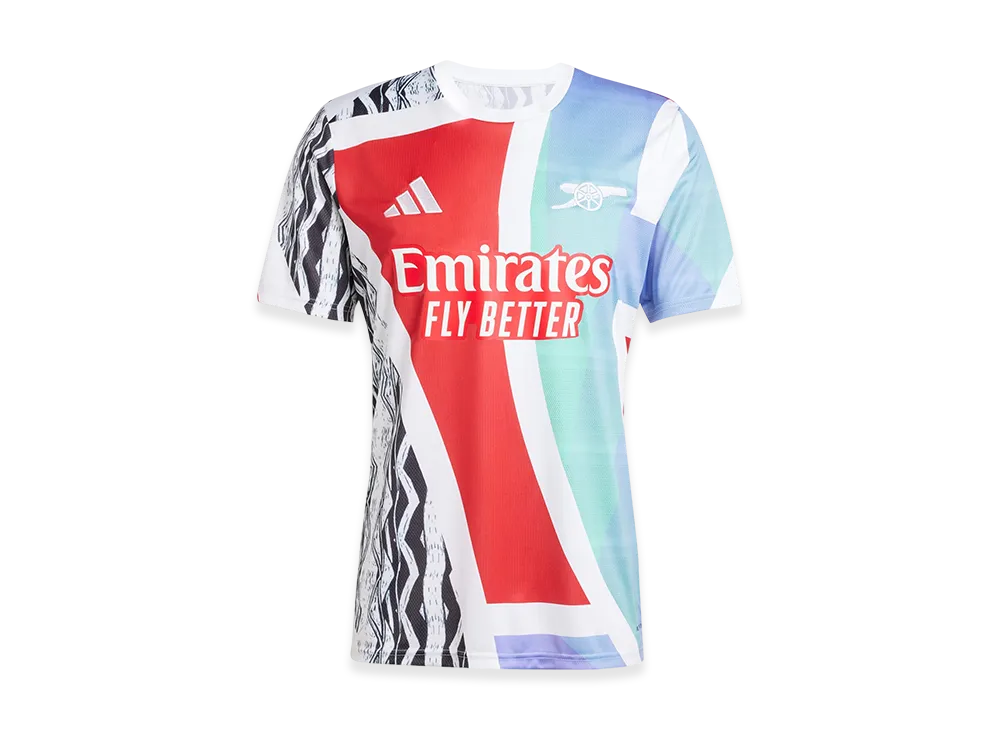adidas Arsenal 24/25 Pre-Match Jersey "Better Scarlet/White/Black/Clear Aqua"