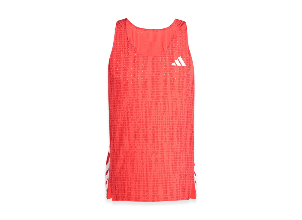 adidas Adizero Running Singlet "Semi Lucid Red/Pure Ruby"