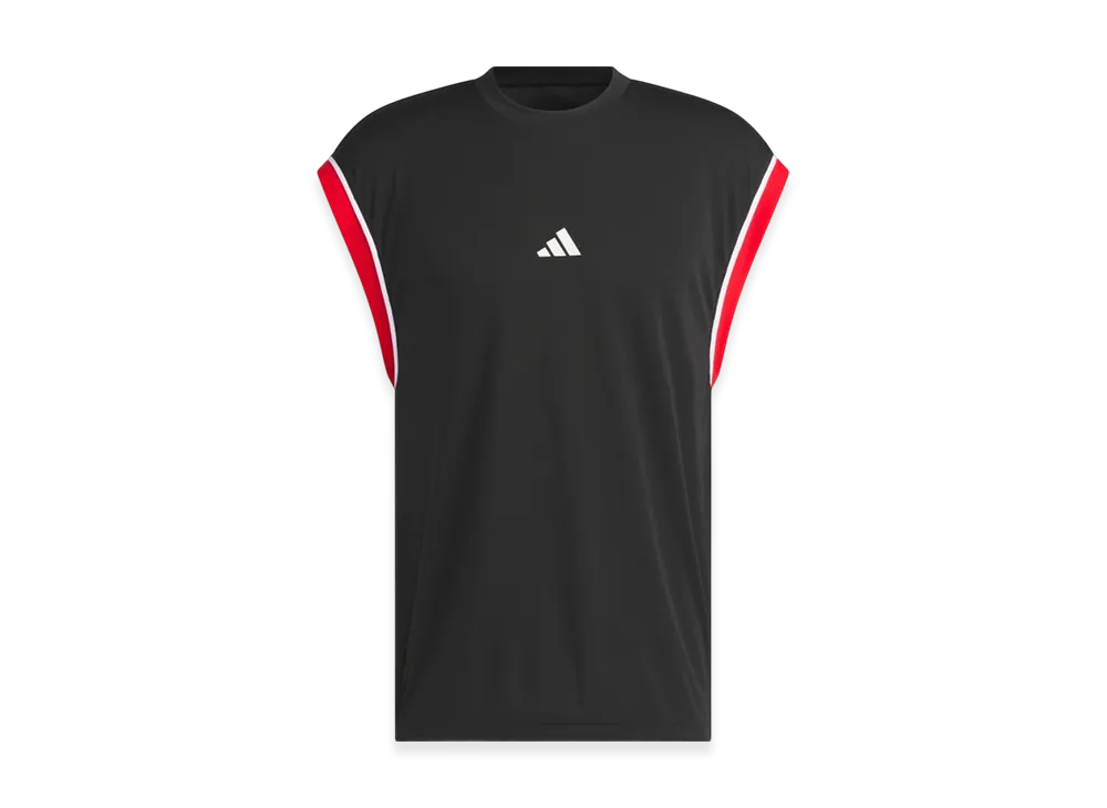 adidas Basketball All World Sleeveless Tank Top "Black/Red"