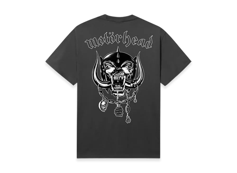 ANTI SOCIAL SOCIAL CLUB OSMIUM x Motorhead Social Pig Tee "Charcoal"