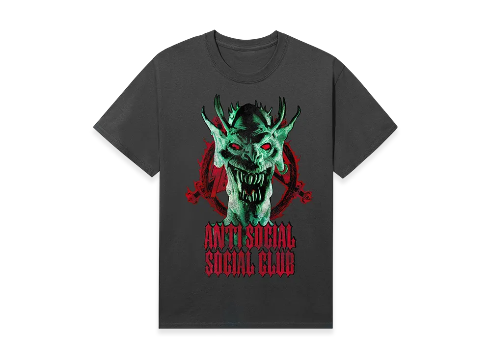 ANTI SOCIAL SOCIAL CLUB OSMIUM x Slayer Evil Club Tee "Charcoal"